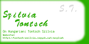 szilvia tontsch business card